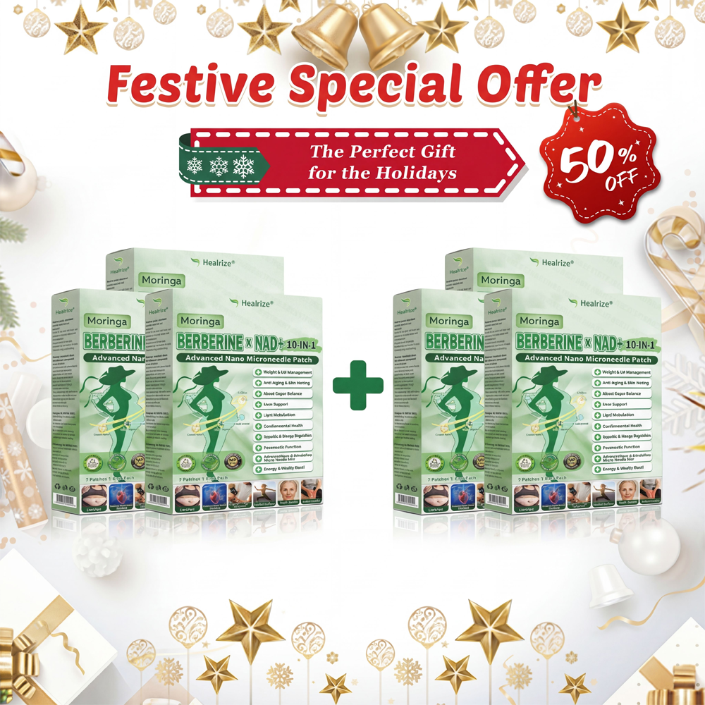 🍀New Arrival · Hot Seller | 𝐇𝐞𝐚𝐥𝐫𝐢𝐳𝐞®Moringa Berberine × NAD⁺ 10-in-1 Nano Microneedle Patch (Just once daily, visible changes in 7 days) ✅ Supports weight management, loose skin, diabetes care, sleep apnea, joint comfort, and more