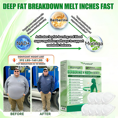 🍀New Arrival · Hot Seller | 𝐇𝐞𝐚𝐥𝐫𝐢𝐳𝐞®Moringa Berberine × NAD⁺ 10-in-1 Nano Microneedle Patch (Just once daily, visible changes in 7 days) ✅ Supports weight management, loose skin, diabetes care, sleep apnea, joint comfort, and more