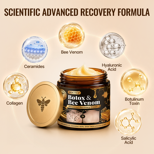 Made and Shipped from US 🐝 DOCTIA® Botox & Bee Venom Advanced Recovery Cream—For Wrinkles, Sagging Skin, Skin Tags & Rough Bumps