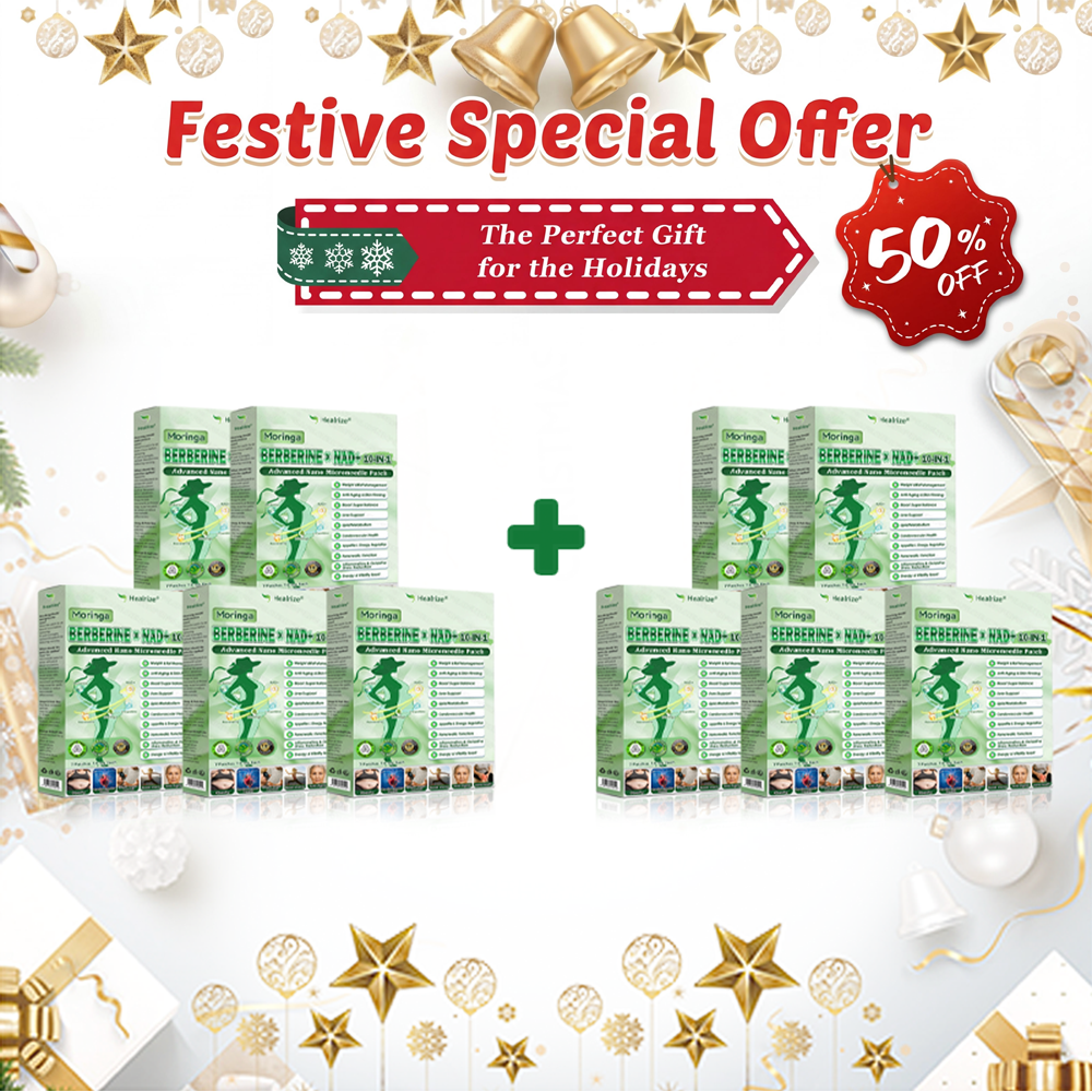 🍀New Arrival · Hot Seller | 𝐇𝐞𝐚𝐥𝐫𝐢𝐳𝐞®Moringa Berberine × NAD⁺ 10-in-1 Nano Microneedle Patch (Just once daily, visible changes in 7 days) ✅ Supports weight management, loose skin, diabetes care, sleep apnea, joint comfort, and more