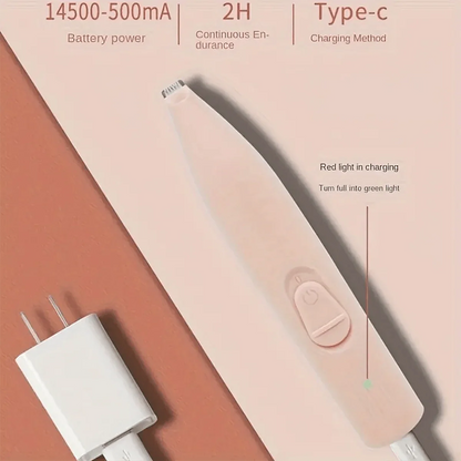 Professional USB Rechargeable Pet Hair Trimmer With LED Light For Dogs And Cats, Quiet, Cordless, And Easy To Use