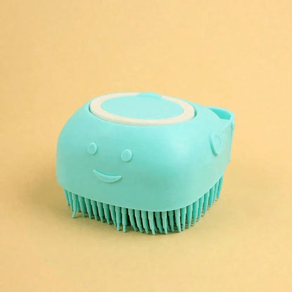 1pc Pet Bath Brush With Built-In Soap Reservoir, Suitable For Cats And Dogs