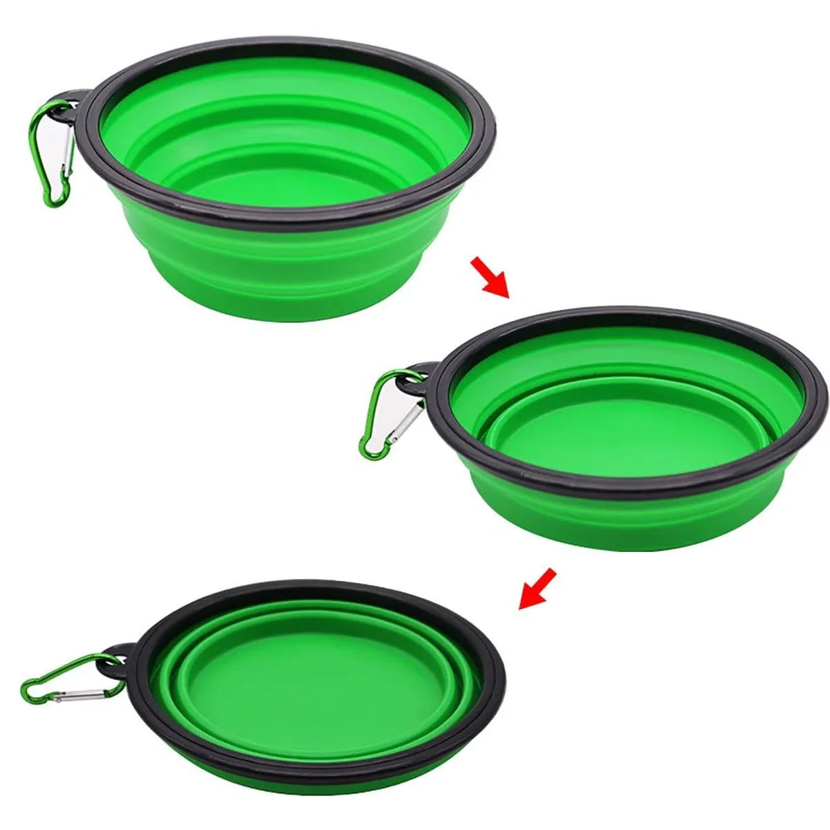 1pc Two Tone Foldable Pet Bowl