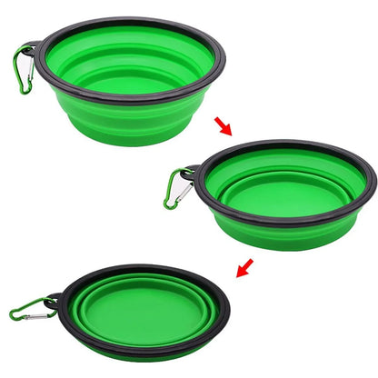 1pc Two Tone Foldable Pet Bowl