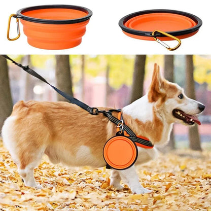 1pc Two Tone Foldable Pet Bowl