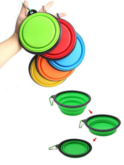 1pc Two Tone Foldable Pet Bowl